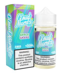 Apple Grape Iced Cloud Nurdz Freebase 100mL e-liquid bottle