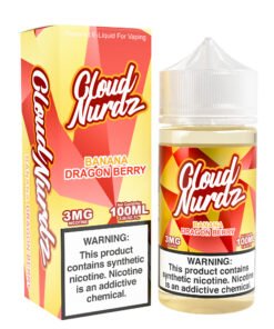 Banana Dragon Berry Cloud Nurdz Freebase 100mL e-liquid bottle
