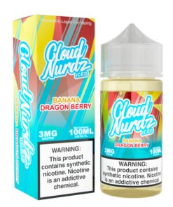Banana Dragon Berry Iced Cloud Nurdz Freebase 100mL e-liquid bottle