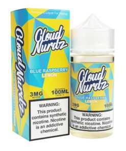Blue Raspberry Lemon Cloud Nurdz Freebase 100mL e-liquid bottle