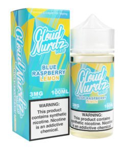 Blue Raspberry Lemon Iced Cloud Nurdz Freebase 100mL e-liquid bottle