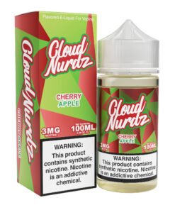 Cherry Apple Cloud Nurdz Freebase 100mL e-liquid bottle