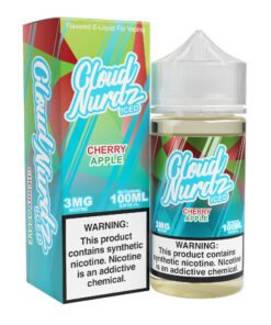 Cherry Apple Iced Cloud Nurdz Freebase 100mL e-liquid bottle