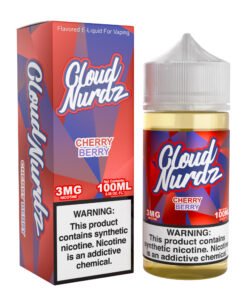 Cherry Berry Cloud Nurdz Freebase 100mL e-liquid bottle