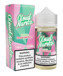 Guava Passionfruit Cloud Nurdz Freebase 100mL e-liquid bottle