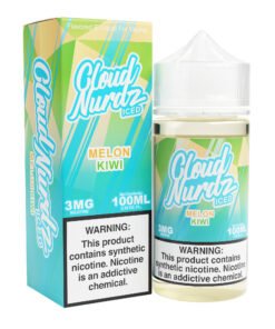 Melon Kiwi Cloud Nurdz Freebase 100mL e-liquid bottle