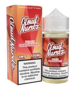 Peach Dragon Fruit Cloud Nurdz Freebase 100mL e-liquid bottle