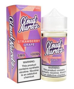Strawberry Grape Cloud Nurdz Freebase 100mL e-liquid bottle
