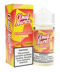 Strawberry Lemon Cloud Nurdz Freebase 100mL e-liquid bottle