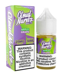 Apple Grape Cloud Nurdz Salts 30mL nicotine salt e-liquid bottle