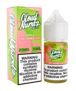 Apple Watermelon Cloud Nurdz Salts 30mL nicotine salt e-liquid bottle