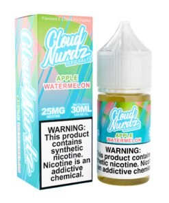 Apple Watermelon Iced Cloud Nurdz Salts 30mL nicotine salt e-liquid bottle