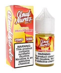 Banana Dragon Berry Cloud Nurdz Salts 30mL nicotine salt e-liquid bottle