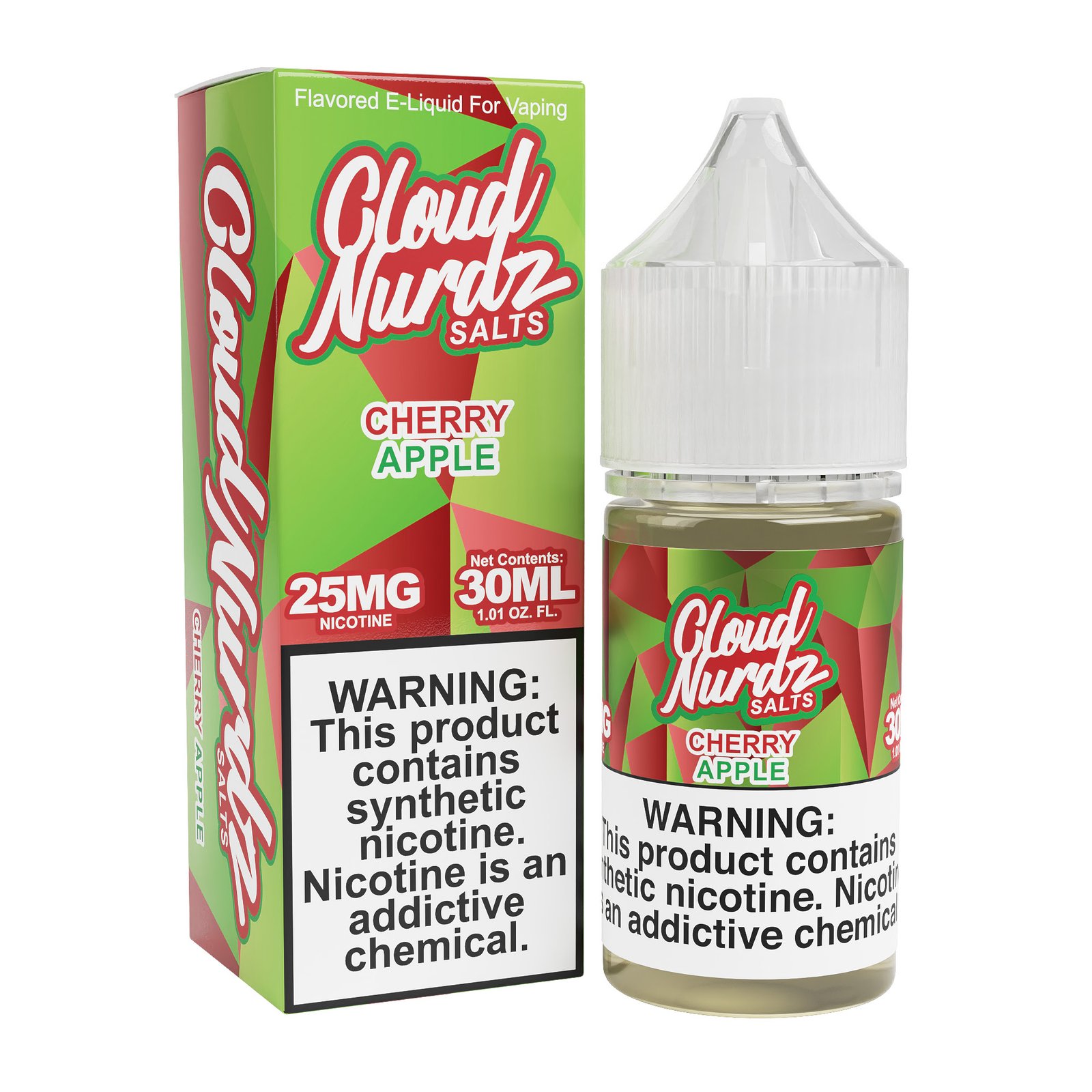 Cherry Apple Cloud Nurdz Salts 30mL nicotine salt e-liquid bottle