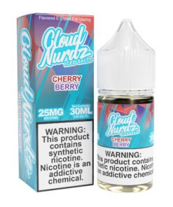 Cherry Berry Iced Cloud Nurdz Salts 30mL nicotine salt e-liquid bottle