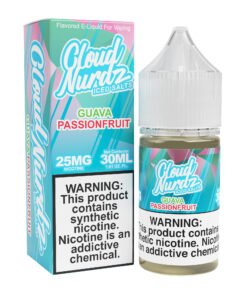 Guava Passionfruit Iced Cloud Nurdz Salts 30mL nicotine salt e-liquid bottle