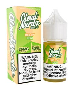 Melon Kiwi Cloud Nurdz Salts 30mL nicotine salt e-liquid bottle