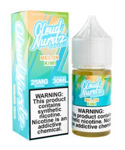 Melon Kiwi Iced Cloud Nurdz Salts 30mL nicotine salt e-liquid bottle