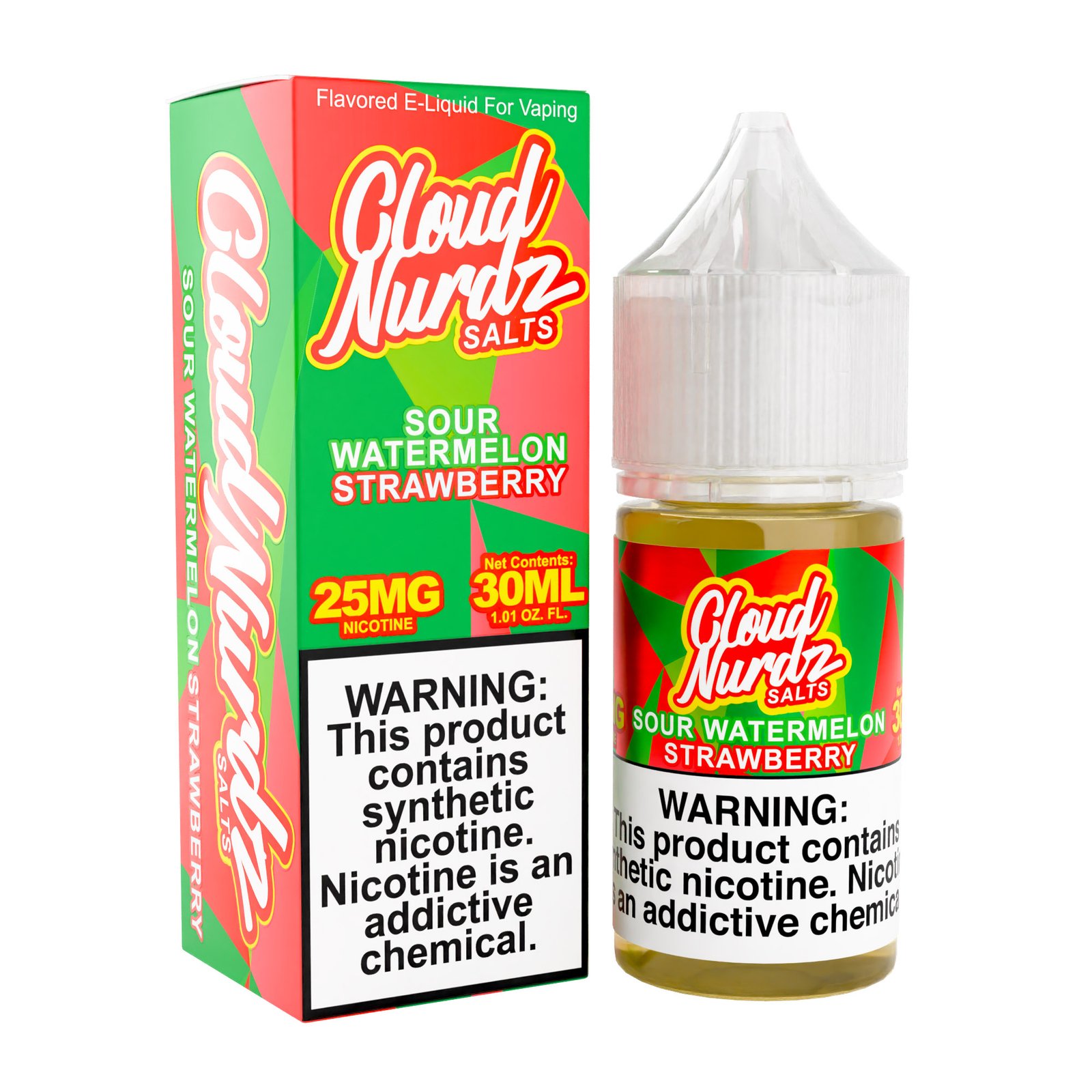 Sour Watermelon Strawberry – Cloud Nurdz Salts – 30mL