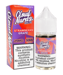 Strawberry Grape Cloud Nurdz Salts 30mL nicotine salt e-liquid bottle
