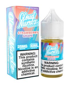 Strawberry Grape Iced Cloud Nurdz Salts 30mL nicotine salt e-liquid bottle