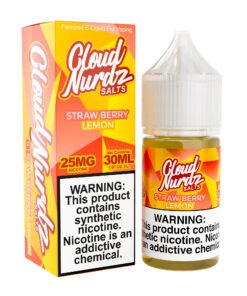 Strawberry Lemon Cloud Nurdz Salts 30mL nicotine salt e-liquid bottle