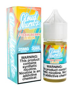 Strawberry Lemon Iced Cloud Nurdz Salts 30mL nicotine salt e-liquid bottle