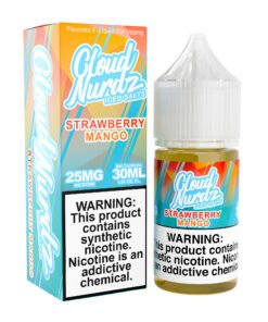 Strawberry Mango Iced Cloud Nurdz Salts 30mL nicotine salt e-liquid bottle